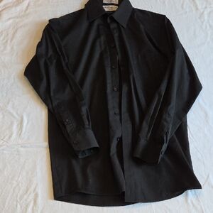 Elegant Black Men's Dress Shirt Henry Segal Small 32~33 like new worn once